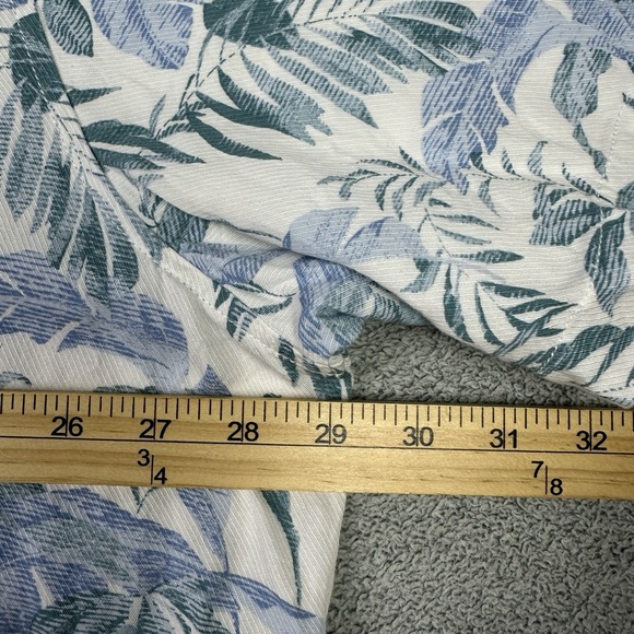 Tommy Bahama Hawaiian Shirt Mens 3XL Multicolor Tropical Leafs Camp Resort - Picture 9 of 11